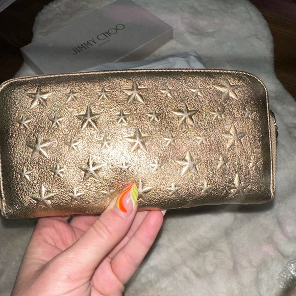Jimmy Choo Filipa Star-stud Embossed Leather Wallet - Picture 1 of 7